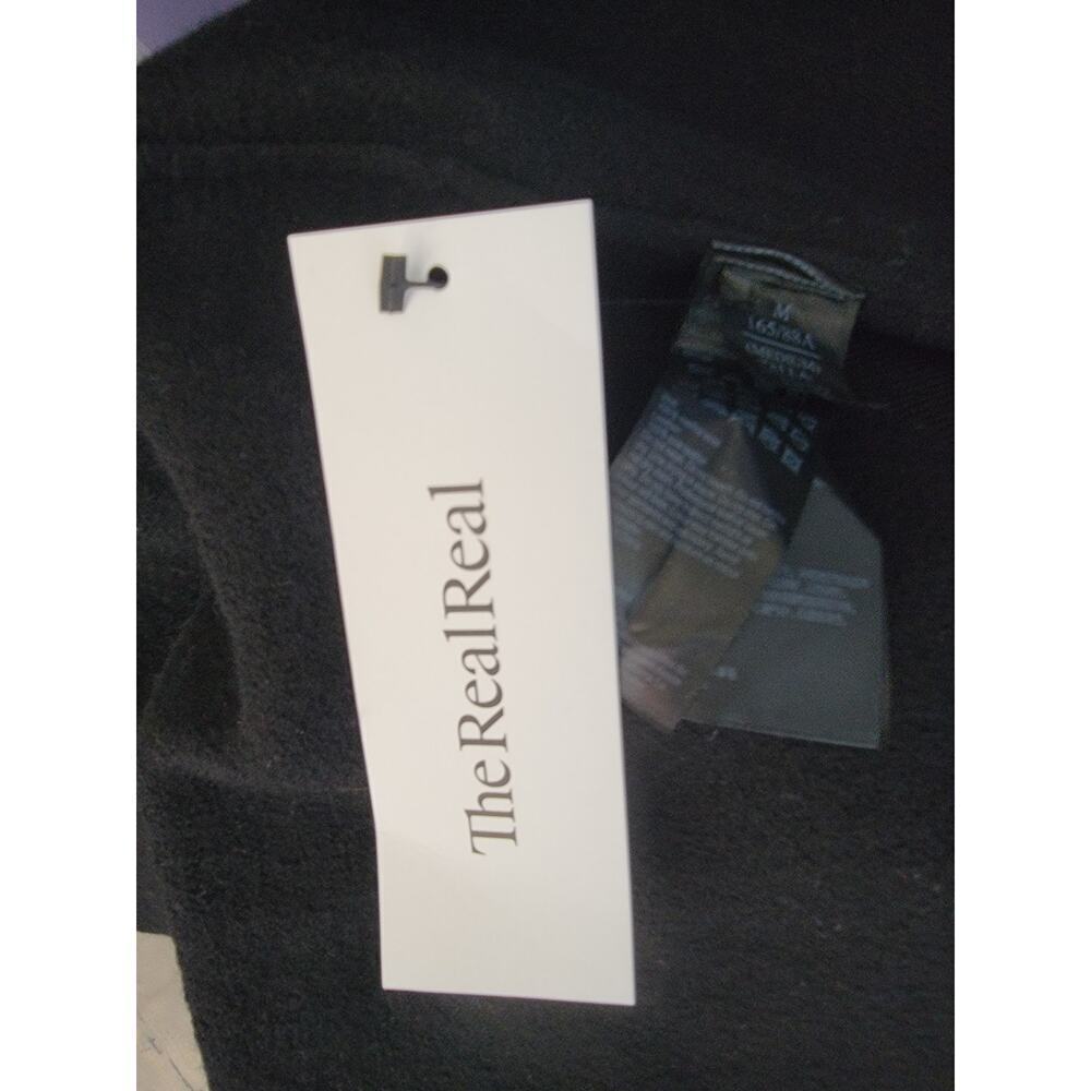 AllSaints Lucia Merino Wool And Leather Cardigan Sz M Relaxed Fit Black - Picture 11 of 14